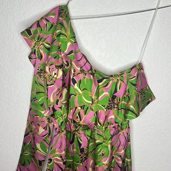 NWT LA Double J Boogie Dress Carnevale in Pebbled Satin 100% Silk XS - Picture 8 of 14